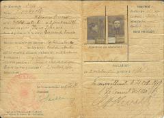 WO1: Militaire identiteitskaart, eentalig Frans