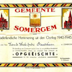 Aandenken uit de oorlog 1940/1945