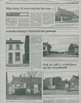 Krantenartikel 'Mijn dorp, ik weet nog hoe het was'