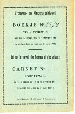 Boekje vrouwen- en kinderarbeidswet, Bertha De Mits