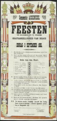 Feesten ter gelegenheid der 75e verjaring der onafhankelijkheid van Belgie Assenede
