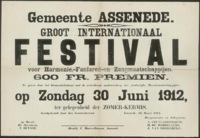 Groot internationaal festival voor harmonie- fanfaren en zangmaatschappijen Assenede

