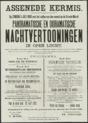 Panoramatische en dioramatische nachtvertooningen in open lucht
