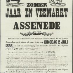 Postzegelkaart, Safarkesmarkt, Wachtebeke, 1982