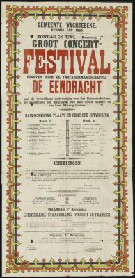 Groot concert-festival gegeven door de fanfarenmaatschappij de eendracht Wachtebeke
