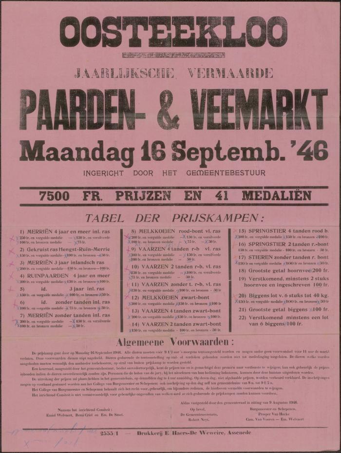 Paarden- &amp; veemarkt Oosteeklo
