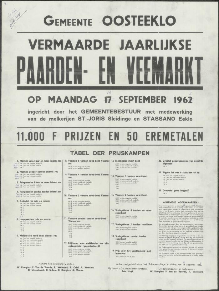 Paarden- &amp; veemarkt Oosteeklo
