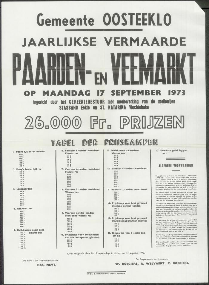 Paarden- &amp; veemarkt Oosteeklo
