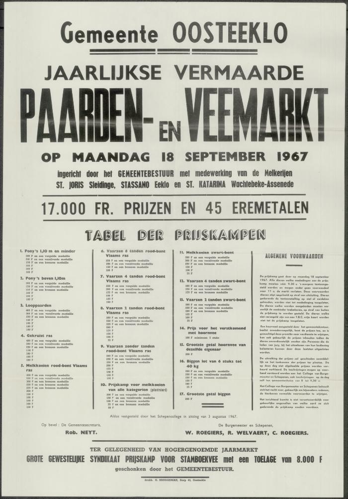 Paarden- &amp; veemarkt Oosteeklo
