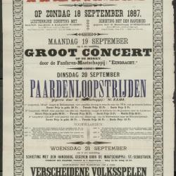 PROGRAMMA der FEESTEN welke zullen plaats hebben ter gelegenheid der KERMIS Aalter