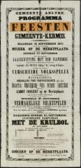 PROGRAMMA der FEESTEN welke zullen plaats hebben ter gelegenheid der GEMEENTE-KERMIS Aalter
