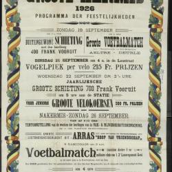 Jaarlijksche GROOTE KERMIS - Programma der Feestelijkheden Aalter