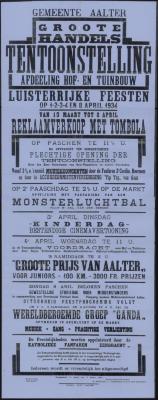 Groote handelstentoonstelling afdeling hof-en tuinbouw Aalter
