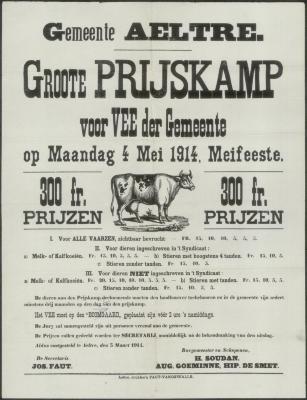 Groote PRIJSKAMP voor VEE der GEMEENTE Aalter
