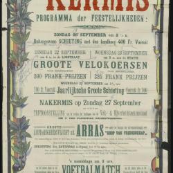 Jaarlijksche groote KERMIS - Programma der Feestelijkheden Aalter
