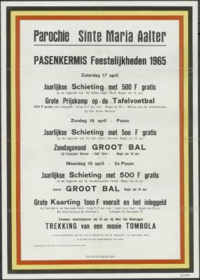 PASENKERMIS Feestelijkheden 1965 Maria - Aalter
