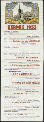Feestprogram Kermis 1952 Stad Eeklo
