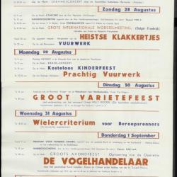 Feestprogram Kermis 1950 Stad Eeklo
