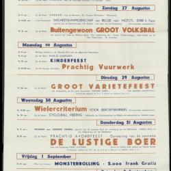 Feestprogram Kermis 1950 Stad Eeklo

