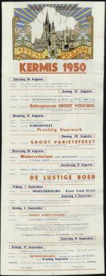 Feestprogram Kermis 1950 Stad Eeklo
