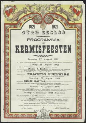 Stad Eecloo. Programma der kermisfeesten
