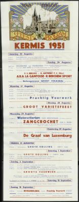 Feestprogram Kermis 1951 Stad Eeklo
