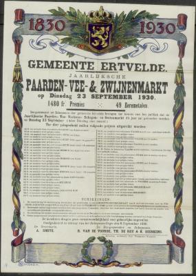 Jaarlijksche paarden- vee- &amp; zwijnenmarkt Ertvelde
