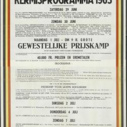 Kermisprogramma 1962 Wachtebeke

