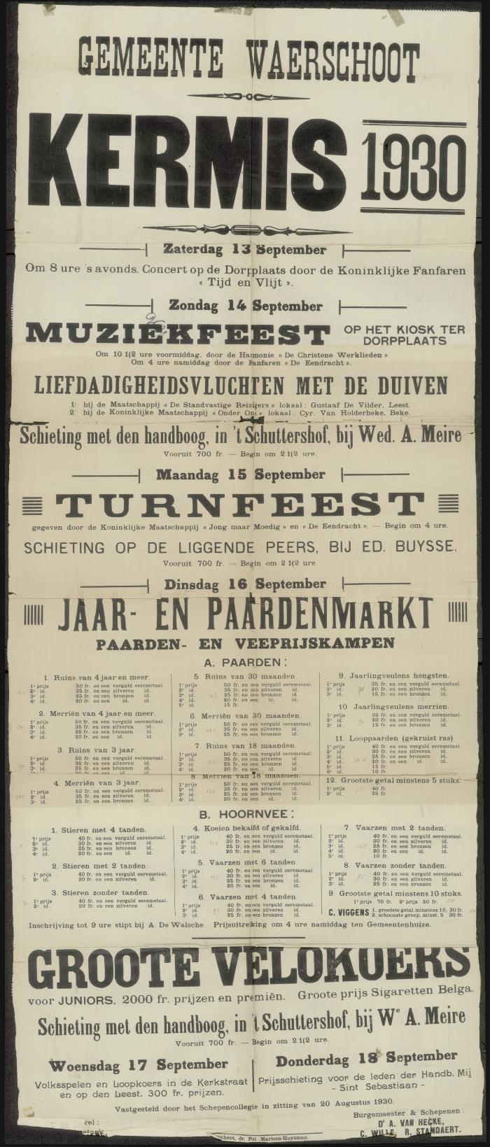 Kermis 1930 Waerschoot
