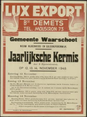 Jaarlijksche kermis Waarschoot