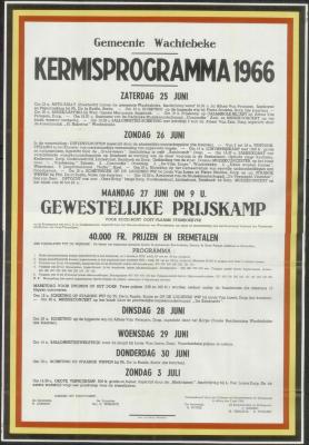 Kermisprogramma 1966 Wachtebeke

