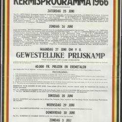 Kermisprogramma 1963 Wachtebeke

