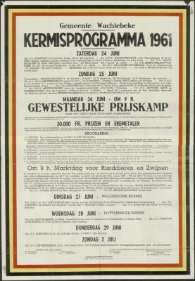 Kermisprogramma 1961 Wachtebeke

