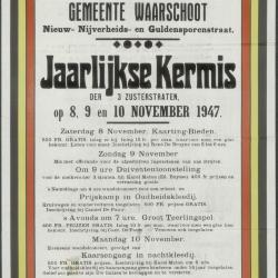 Jaarlijksche kermis Waarschoot