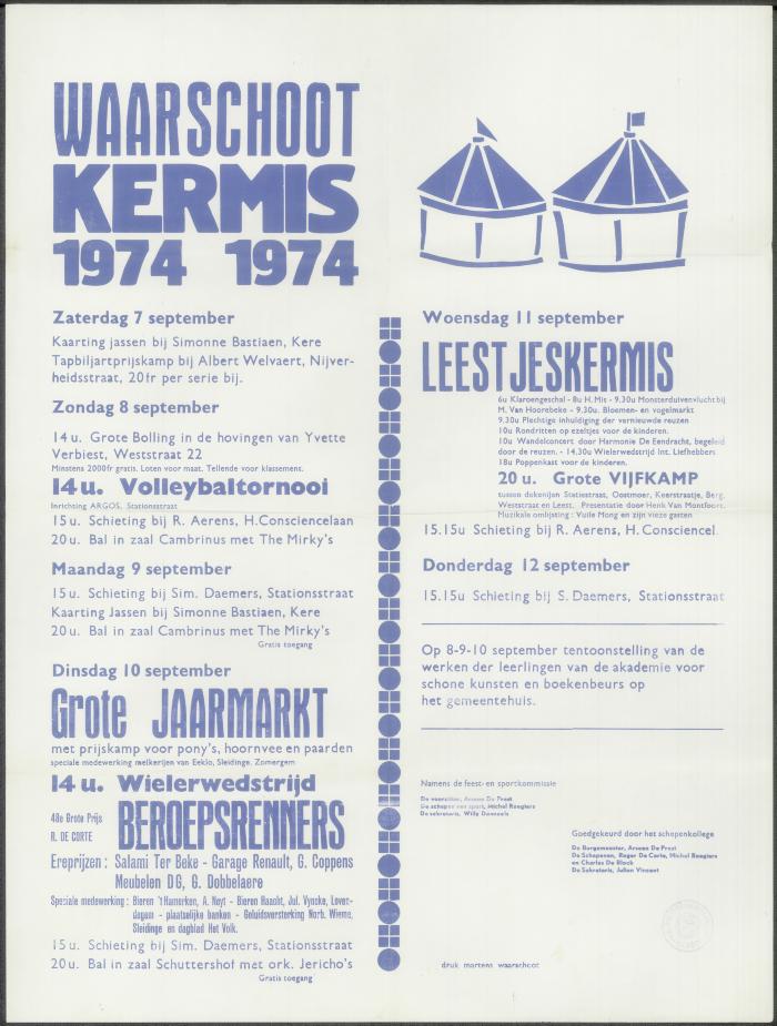 Kermis 1974 Waarschoot
