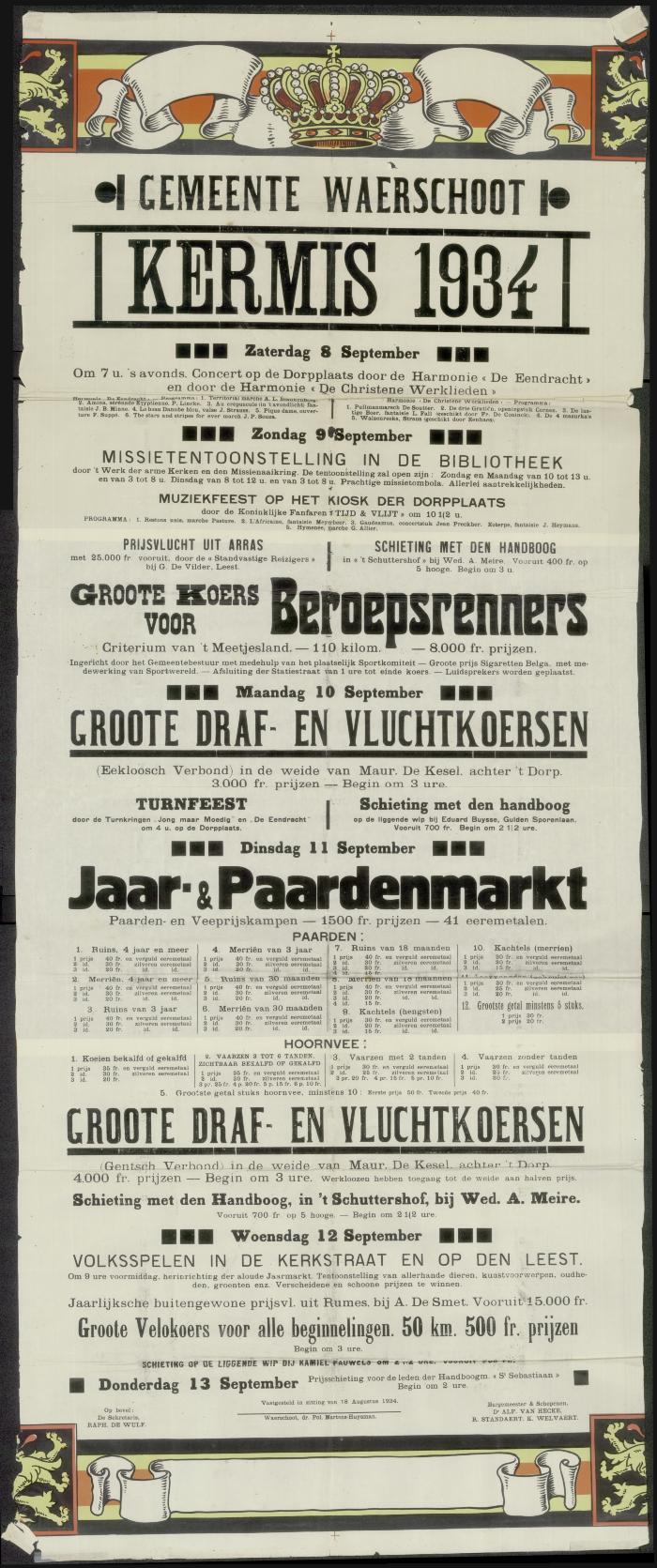 Kermis 1934 Waerschoot

