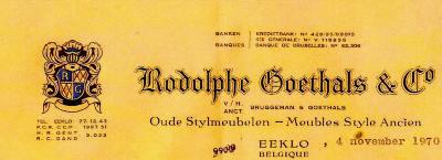 Kaart firma Goethals & Co