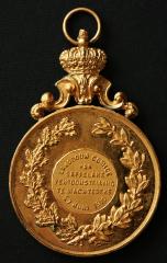 Foto van een medaille verkregen op een jaarmarkt